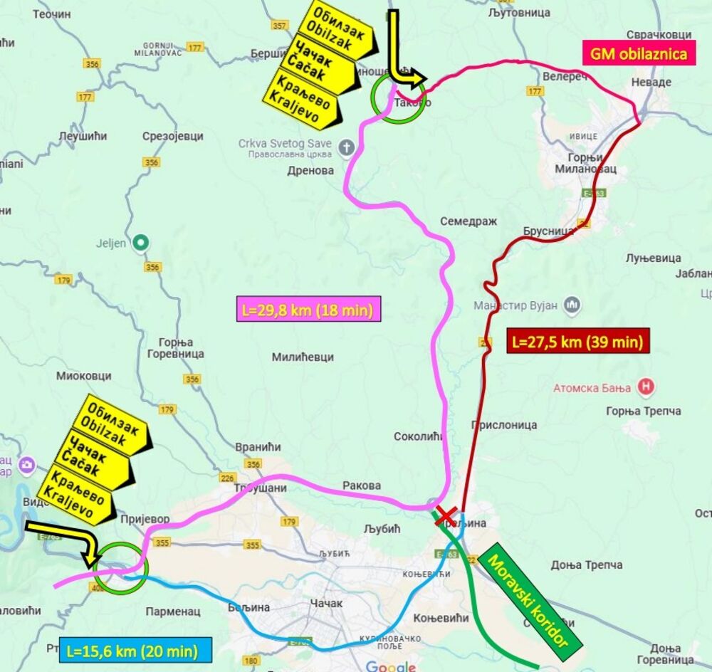 Menja se režim saobraćaja i spajaju se Moravski koridor i Miloš Veliki
