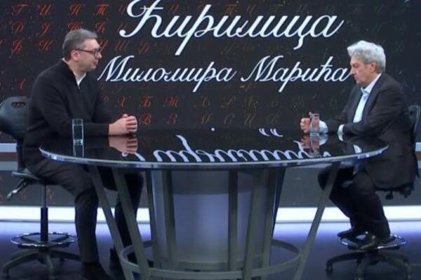 Vučić uživo u Ćirilici: Izneo šokantne tvrdnje o uhapšenom Vladimiru Štimcu