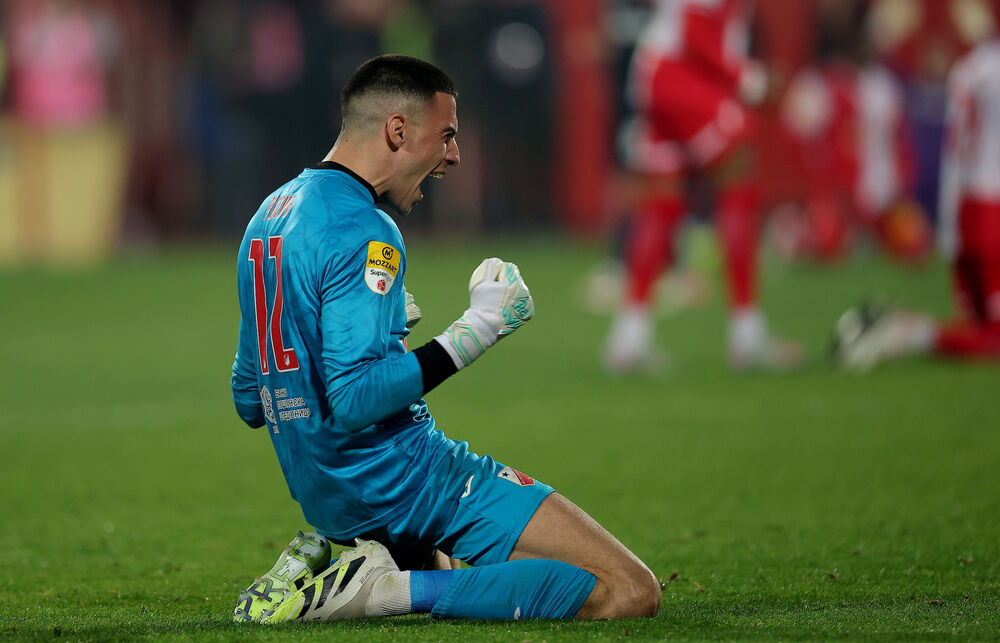 Slavlje Dragana Rosića na utakmici Vojvodine i Crvene zvezde
