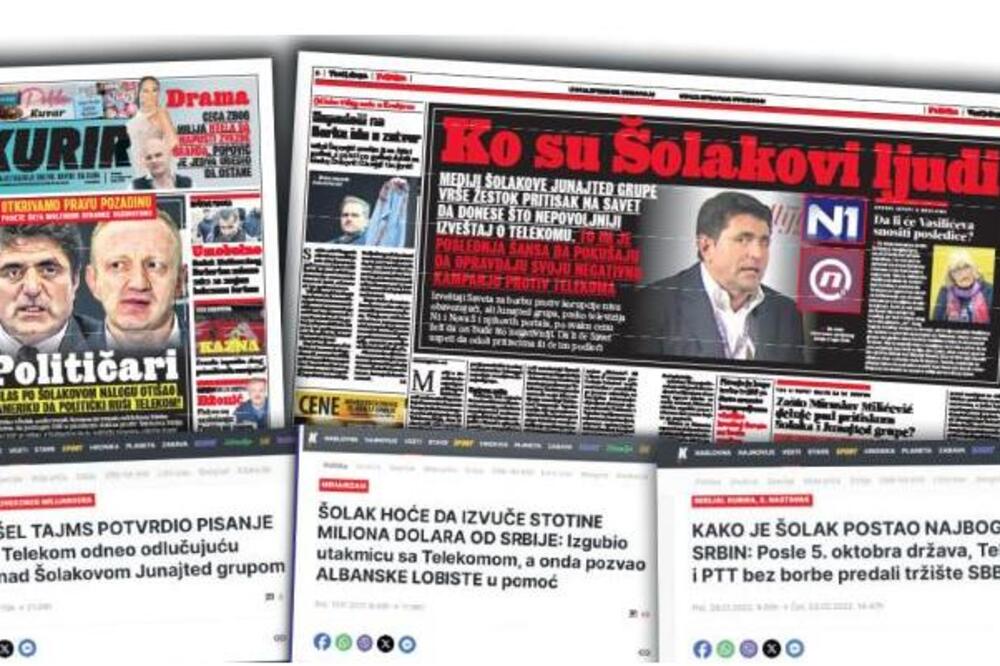 Telekom i drugi konkurenti Junajted grupe osetili udare Šolakovog mehanizma za uništavanje:Potkupljene organizacije