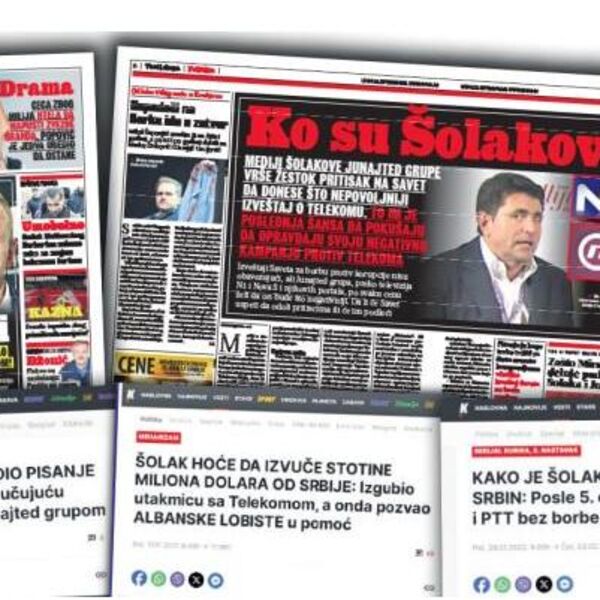 Telekom i drugi konkurenti Junajted grupe osetili udare Šolakovog mehanizma za uništavanje:Potkupljene organizacije