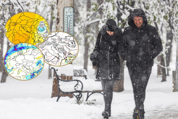 Sneg veje li veje, a na planinama prava mećava! Tokom noći grmljavina i kiša koja će preći u sneg u ovim delovima