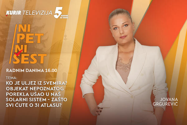 OBJEKAT NEPOZNATOG POREKLA UŠAO U NAŠ SOLARNI SISTEM - ZAŠTO SVI ĆUTE O 3I ATLASU? u današnjoj emisiji “NI 5 NI 6”