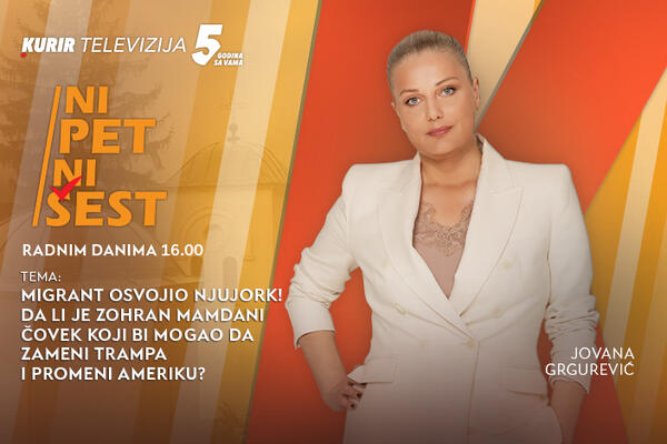 DA LI JE MAMDANI ČOVEK KOJI BI MOGAO DA ZAMENI TRAMPA I PROMENI AMERIKU? - u današnjoj emisiji “NI 5 NI 6” od 16.00