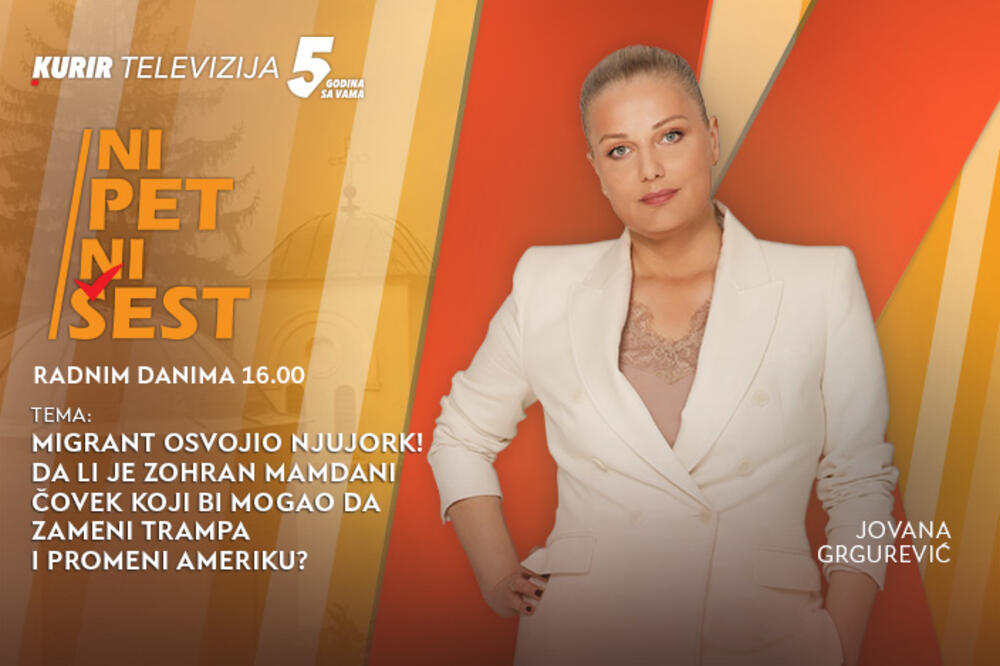 DA LI JE MAMDANI ČOVEK KOJI BI MOGAO DA ZAMENI TRAMPA I PROMENI AMERIKU? - u današnjoj emisiji “NI 5 NI 6” od 16.00