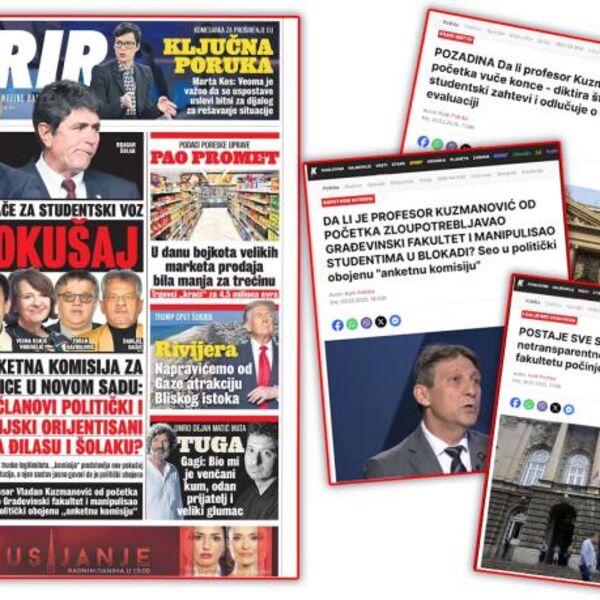 Kurir raskrinkao tzv. Anketnu komisiju: Politički projekat interesnih grupa da se blokade održe i kriza produbi