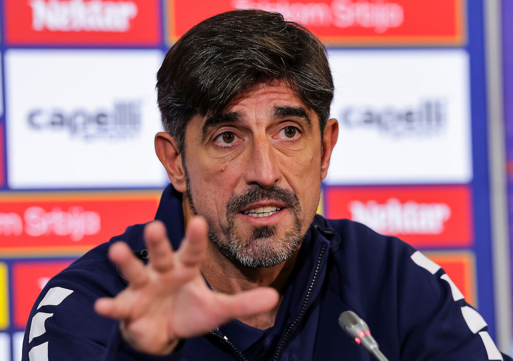 Veljko Paunović na prvoj konferenciji za medije kao selektor fudbalske reprezentacije Srbije