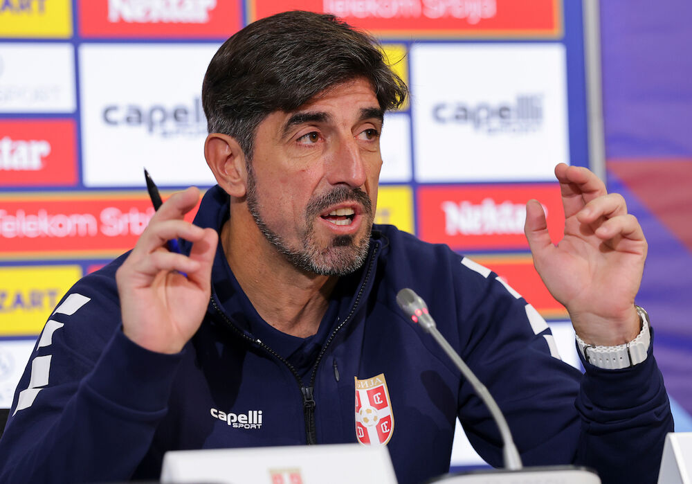 Veljko Paunović na prvoj konferenciji za medije kao selektor fudbalske reprezentacije Srbije