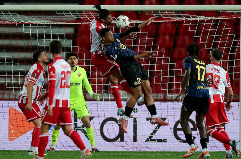 Detalj sa utakmice Crvene zvezde i Lila u sezoni 2025/26 Lige Evrope