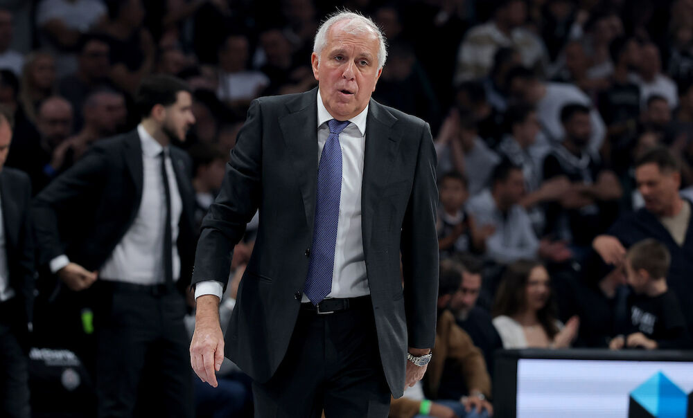 Željko Obradović na utakmici Partizana i Monaka