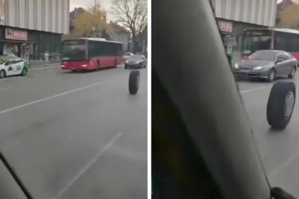 Haos na ulicama Niša! Autobusu ispao točak tokom vožnje, pa nastavio sam da se "vozi", kamere sve snimile! (VIDEO)