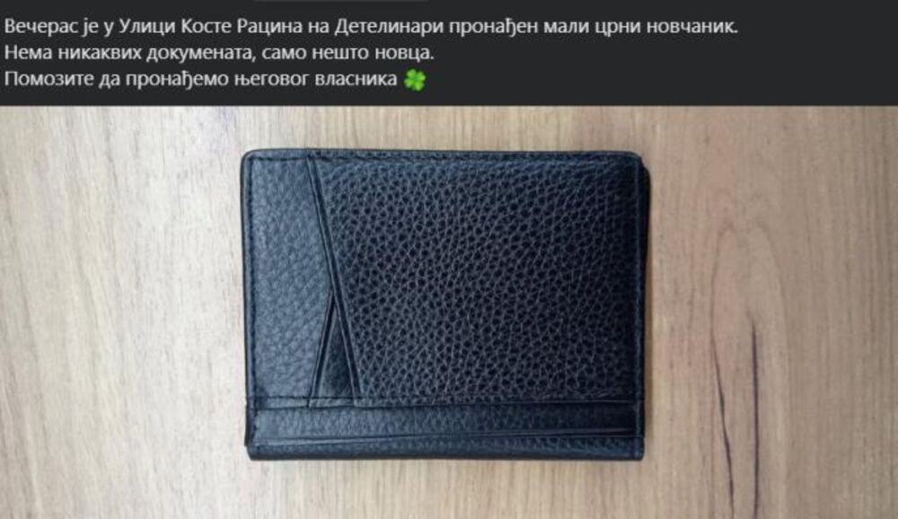 Pronađen novčanik