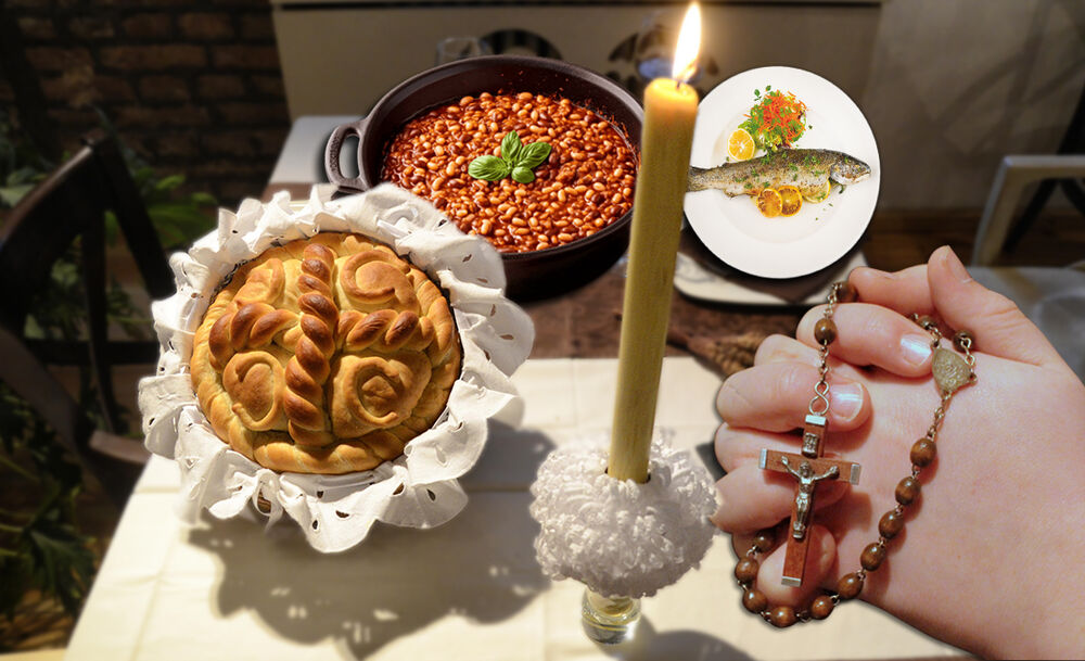 Slava, posna slava, Slavska trpeza