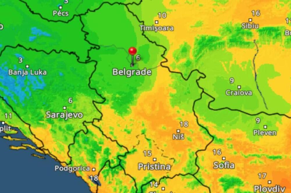 Srbija podeljena na dva dela: U jednom gradu izmereno čak 11 stepeni, a u najhladnijem samo 3