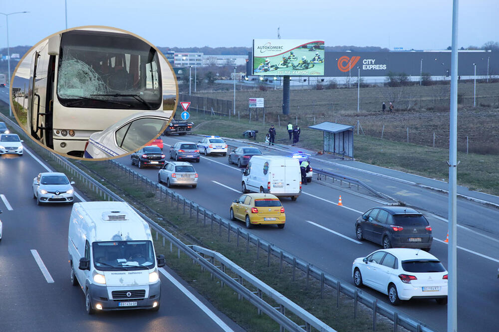 PRVA SLIKA AUTOBUSA NA KOJI SE BACIO ČOVEK I POGINUO NA MESTU: Staklo razlupano, putnici VAN SEBE zbog prizora!