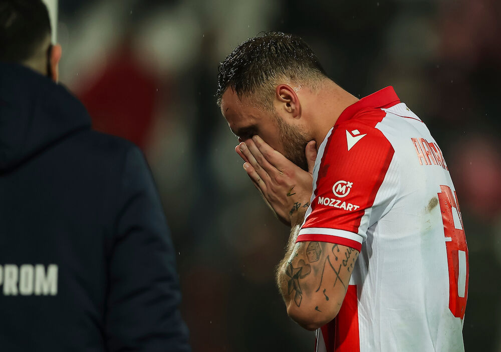Marko Arnautović na utakmici Crvene zvezde i FCSB-a