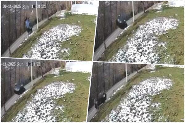 Od ovog snimak se ledi krv u žilama: Devojka proklizava, automobil se prevrće i staje na metar od provalije!