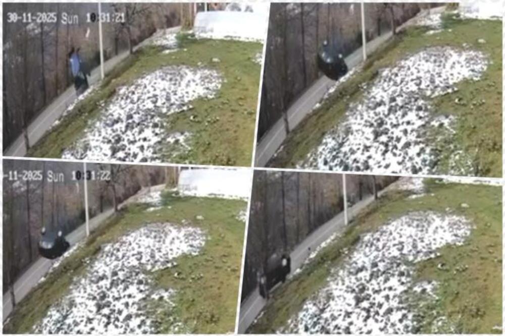 Od ovog snimak se ledi krv u žilama: Devojka proklizava, automobil se prevrće i staje na metar od provalije!