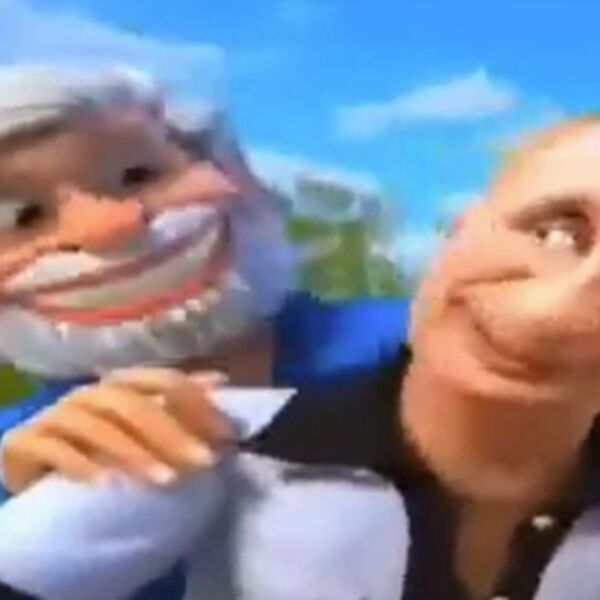 PUTIN I MODI NA MOTORU, U POZADINI RAKETNI SISTEMI, A TRAMP... Crtani film izazvao šok u svetu, JEDNO UPADA U OČI