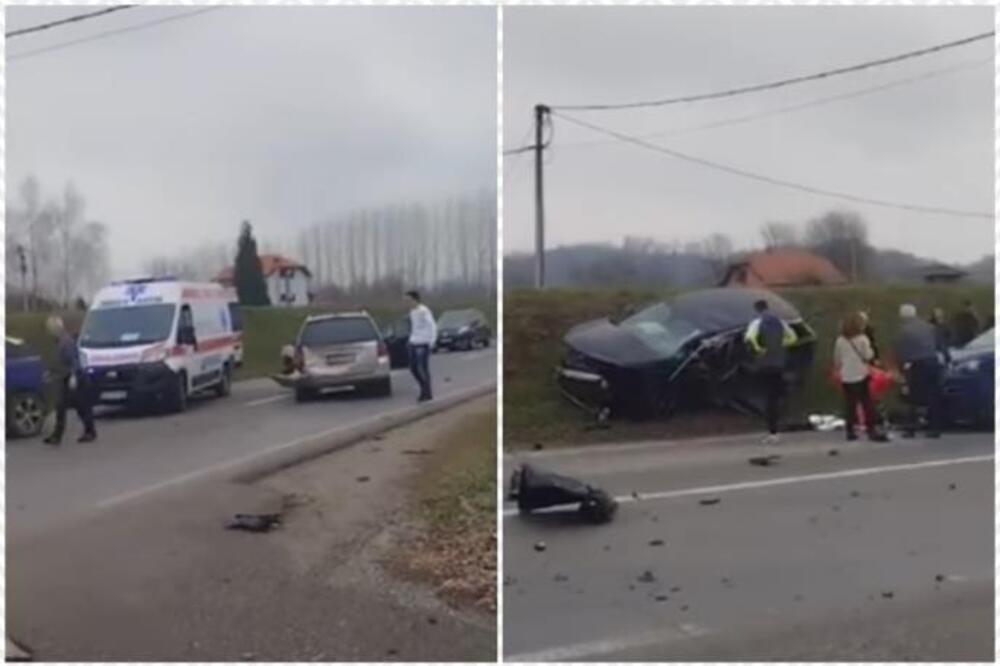 Detalji stravičnog lančanog udesa kod Loznice: Povređeno 5 osoba, jedna teže - delovi vozila rasuti po putu