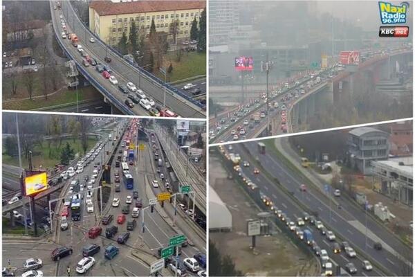 BLOKIRAN BEOGRAD! Kud god krenete nailazite na saobraćajni pakao, u nekim delovima automobili stoje i ne mrdaju
