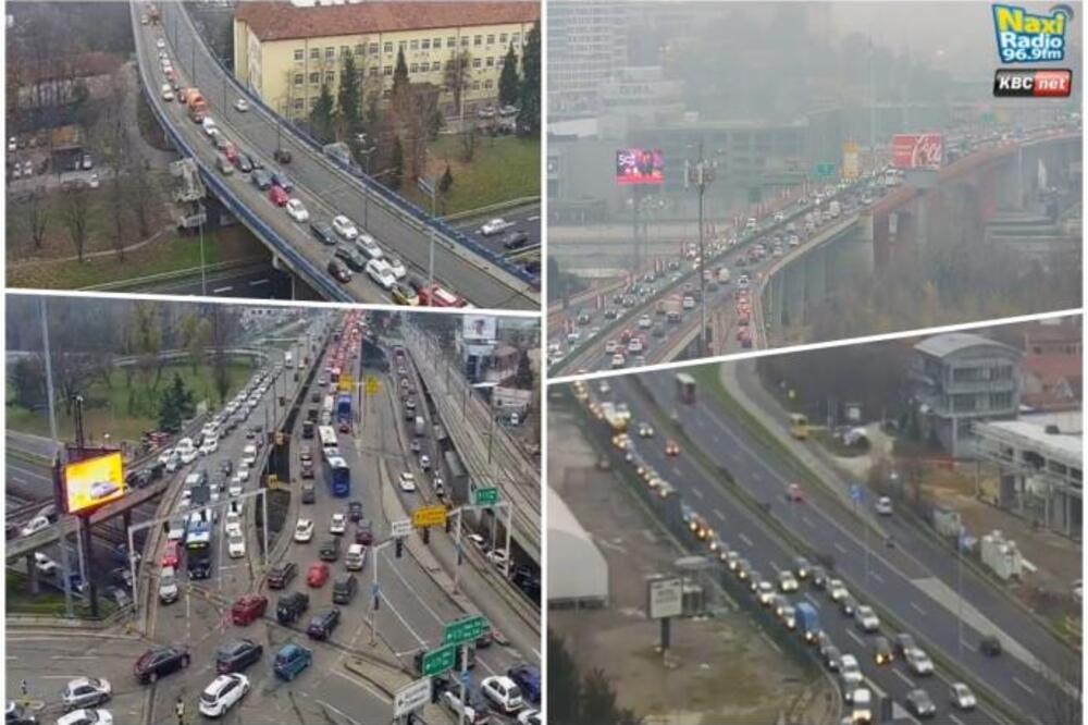 BLOKIRAN BEOGRAD! Kud god krenete nailazite na saobraćajni pakao, u nekim delovima automobili stoje i ne mrdaju