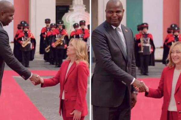 POGLEDAJTE KAKO ĐORĐA MELONI "MASNO" ODMERAVA PREDSEDNIKA MOZAMBIKA: Pogledala ga u oči, pa uradila ovo! (FOTO)