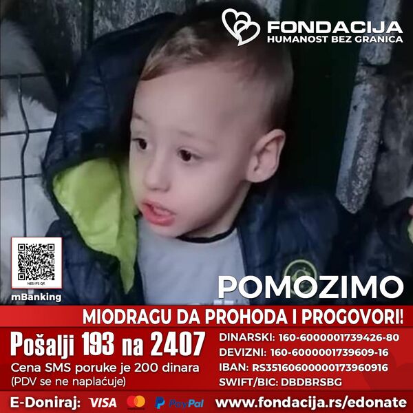 Miodrag ima autizam, ne hoda, ne priča i ne jede samostalno: Naša pomoć za lečenje je potrebna, pomozimo mu