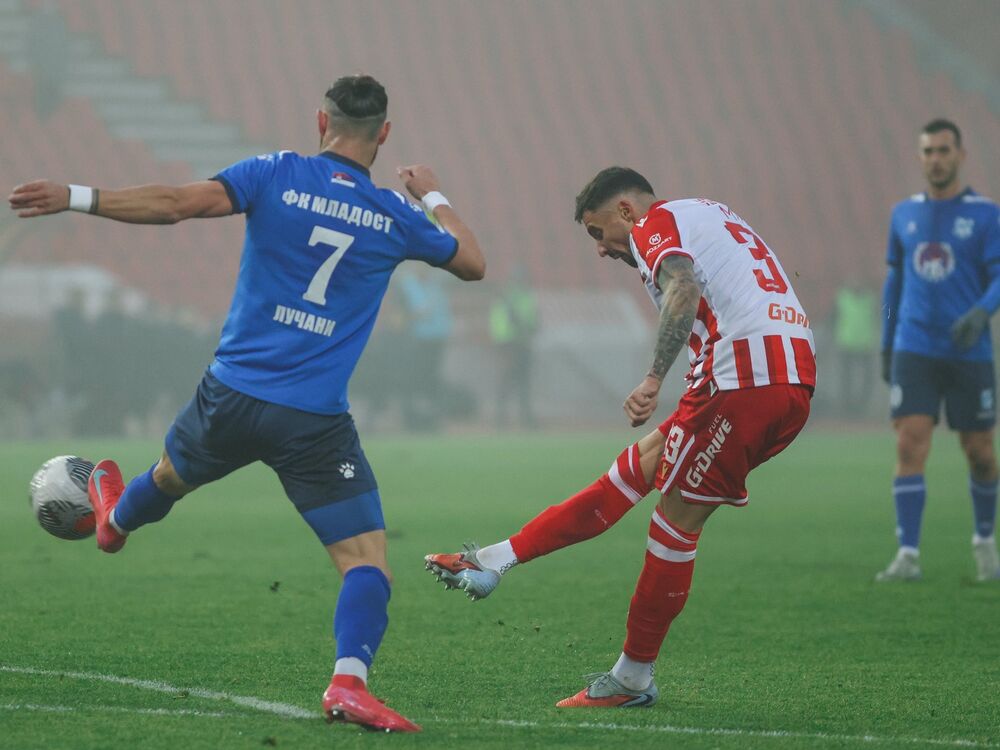 Detalj sa utakmice Crvene zvezde i lučanske Mladosti