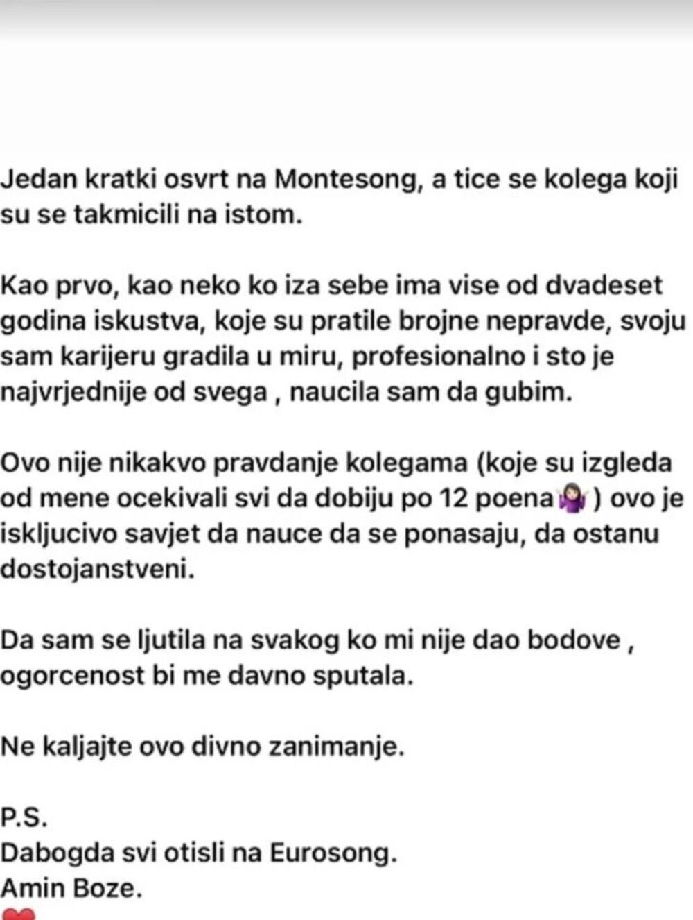 Saopštenje Nine Žižić
