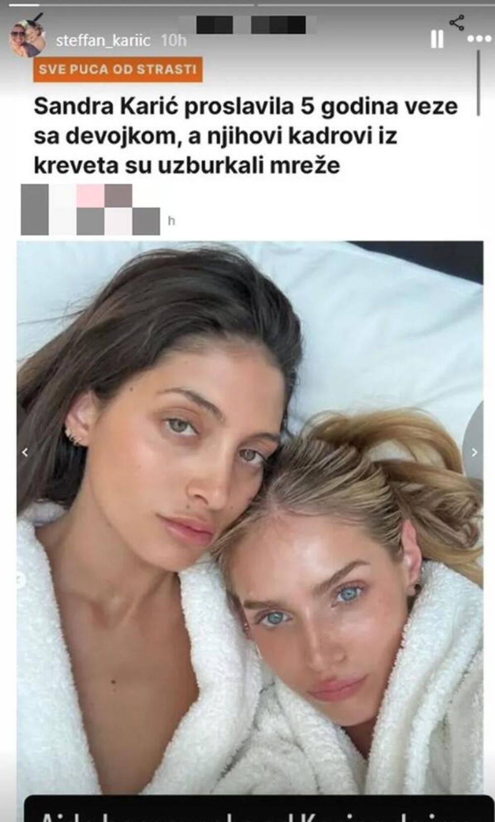 Stefan objavio Sandru i njenu partnerku