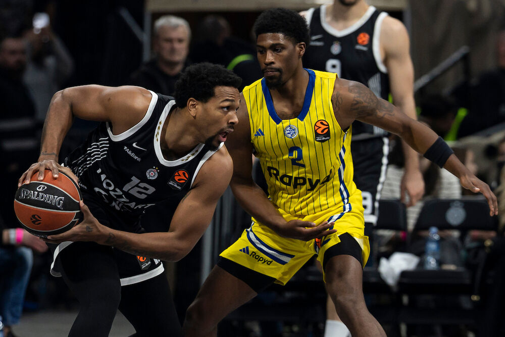 Detalj sa utakmice Partizana i Makabija iz Tel Aviva