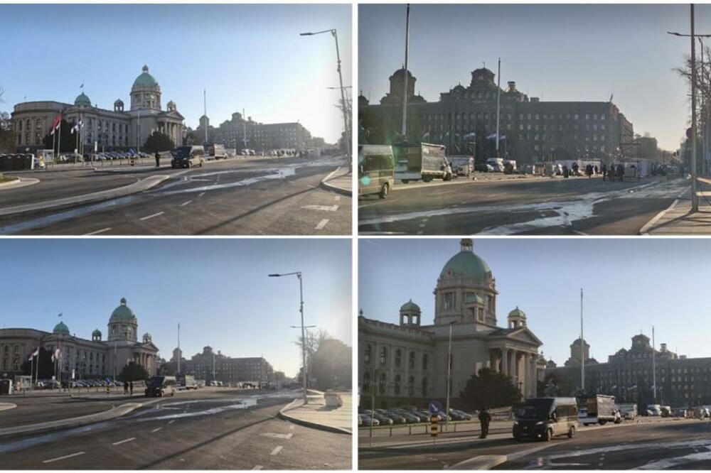 Uklonjeni šatori ispred Narodne skupštine! Evo šta će se sada nalaziti na tom mestu