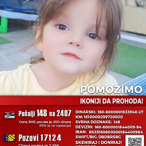 Ikoniji je potrebna naša pomoć danas &ndash; sutra može biti kasno! Pošaljite 148 na 2407 za njen prvi OSMEH