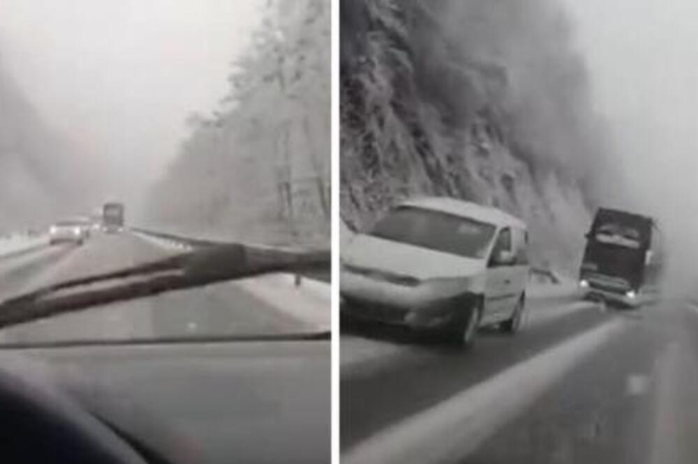 AUTOBUS PRETIČE KOLONU VOZILA NA "MAGISTRALI SMRTI" Horor snimak sa Ibarske budi jezu (VIDEO)