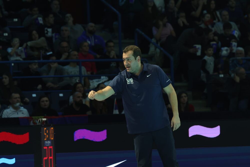 Uroš Stevanović na utakmici Francuske i Srbije na Evropskom prvenstvu u Beogradskoj areni