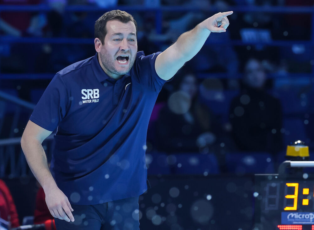 Uroš Stevanović na utakmici Srbije i Crne Gore na Evropskom prvenstvu u Beogradskoj areni