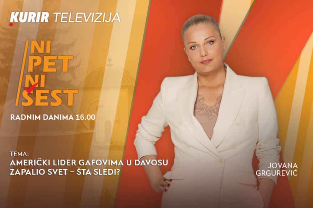 AMERIČKI LIDER GAFOVIMA U DAVOSU ZAPALIO SVET &ndash; ŠTA SLEDI? - u današnjoj emisiji &ldquo;NI 5 NI 6&rdquo; od 16.00