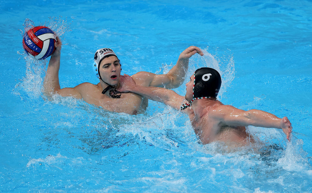 Vasilije Martinović u finalu Evropskog prvenstva u vaterpolu u Beogradskoj areni