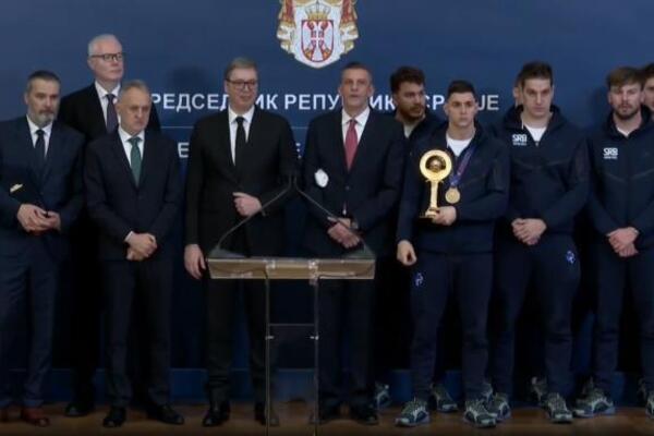 Zlatni vaterpolisti na prijemu kod Vučića: Predsednik otkrio šta ga je posebno oduševilo!