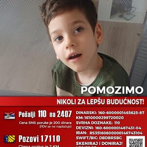 Ljudi dobre duše, ujedinimo se i pomozimo malom Nikoli da pobedi bolest: Pošaljite poruku - 110 na 2407