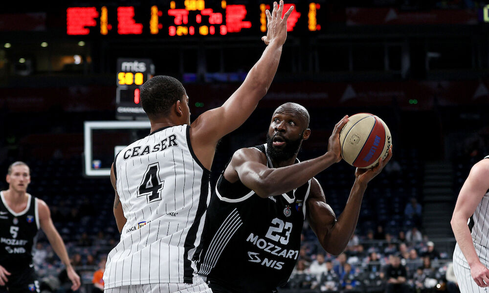 Detalj sa utakmice Partizana i Kluža u sezoni 2025/26 ABA lige