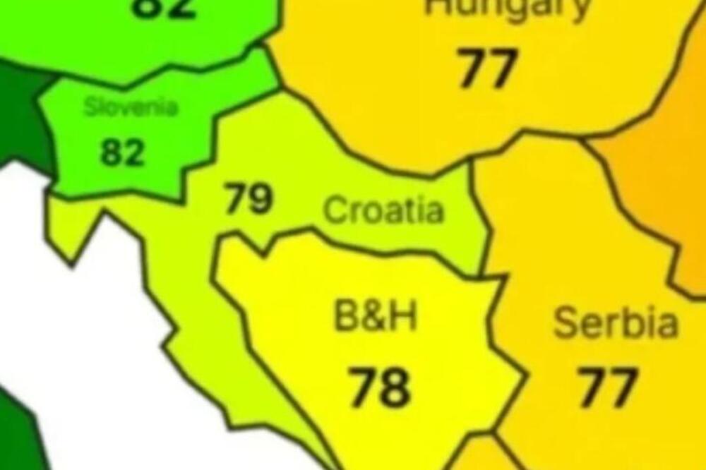 Ova nova karta Evrope je zapalila internet! Alarmantni podaci digli region na noge, spominju se Srbija i Hrvatska!