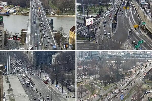 BEOGRAD JE STAO! Strašne gužve gde god da krenete, mostovi puni, vozila mile, GRAĐANI BESNI, sve zbog poledice?