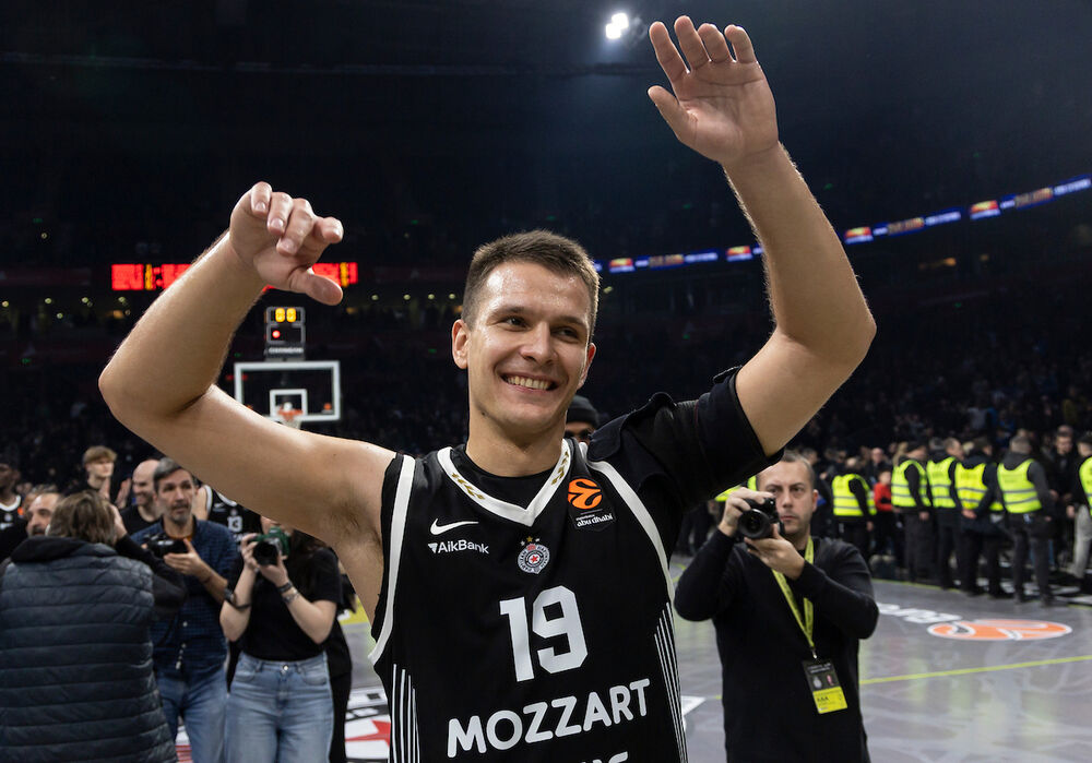 Arijan Lakić na utakmici Partizana i Panatinaikosa u sezoni 2025/26 Evrolige