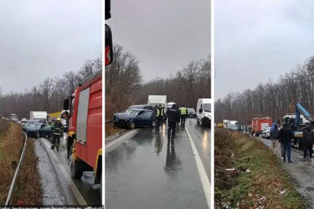 STRAVIČNI PRIZORI TEŠKE NESREĆE NA IBARSKOJ: Dvoje MRTVIH, automobil potpuno smrskan, TEŠKO POVREĐENO I DETE!