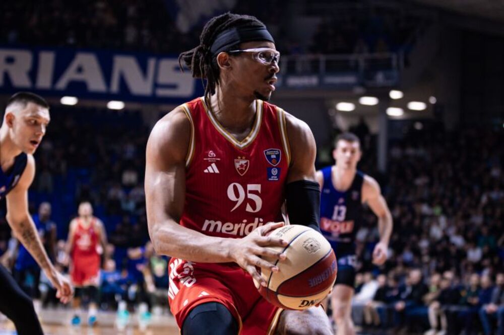 Detalj sa utakmice Budućnosti i Crvene zvezde u Podgorici u sezoni 2025/26 ABA lige