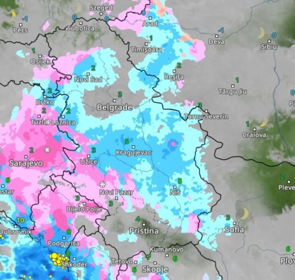 Sneg u utorak u ponoć 