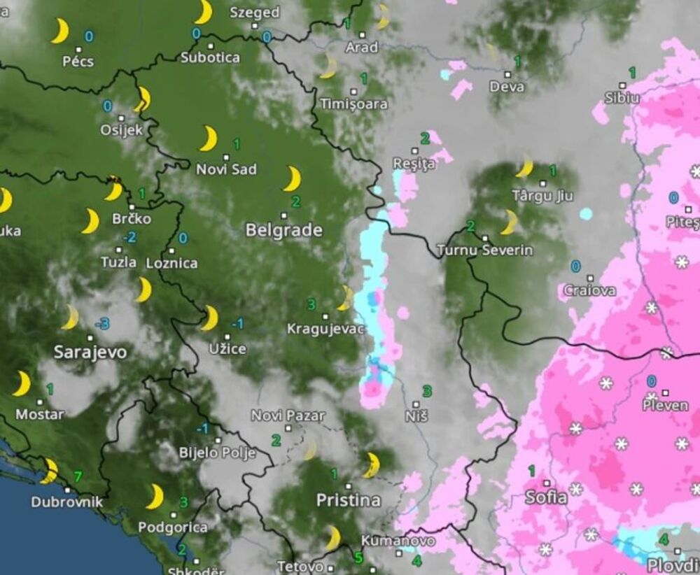 Sneg u sredu u ponoć