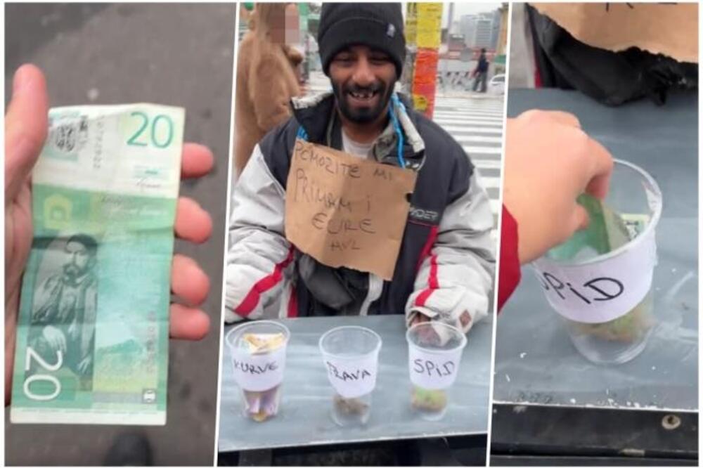 ČOVEK NA ZELENOM VENCU PROSI ZA KU*VE, SPID I CIGARE! Luda scena u Beogradu, kaže da prima i EVRE! (VIDEO)